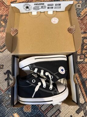 Converse Kids Black and White Chuck Taylor High Top Sneakers